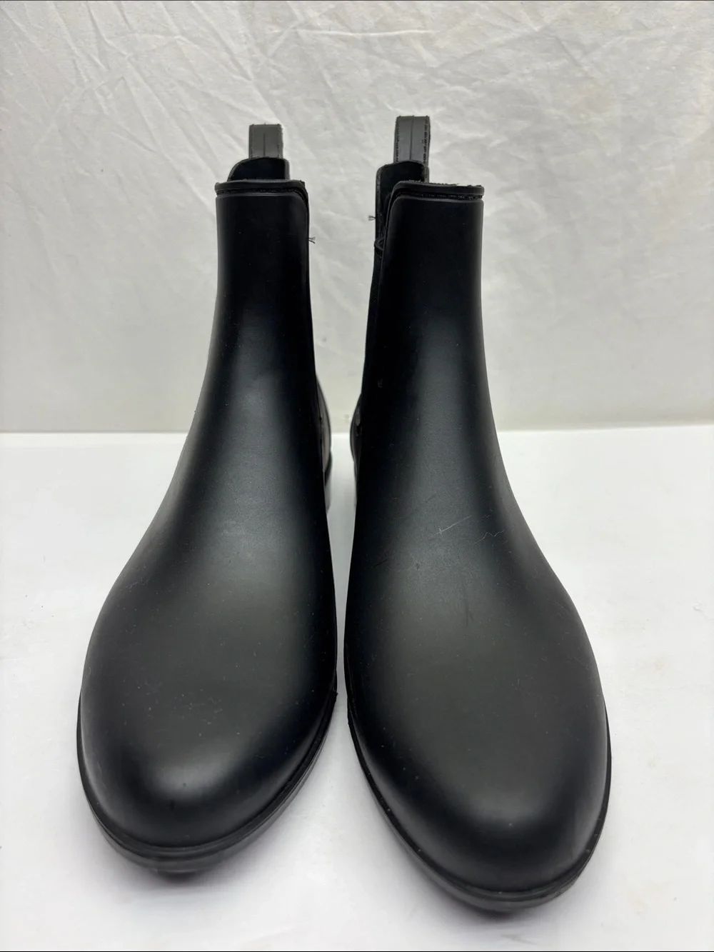 Banana Republic Black Slip-On Chelsea Rain Boots, SZ 10 M, 1(BA)
